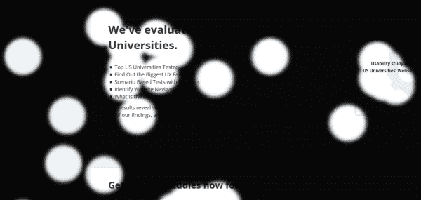 Black field shows what is blank for visitors