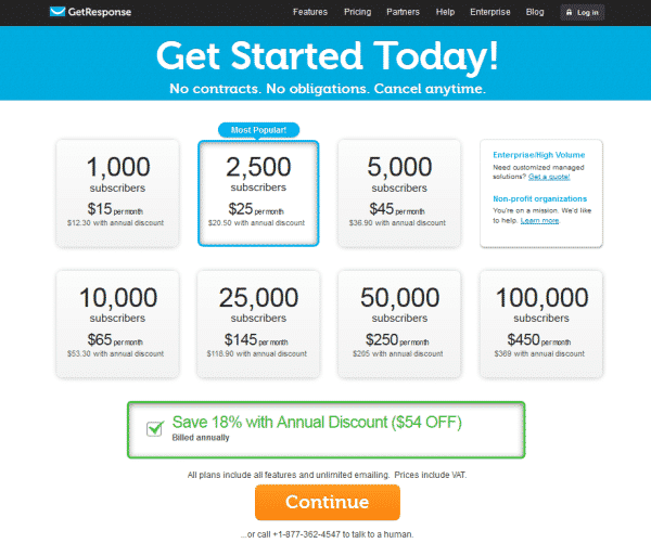 Get Response minimal design