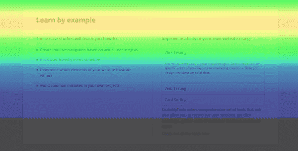 heat map software - content below the fold