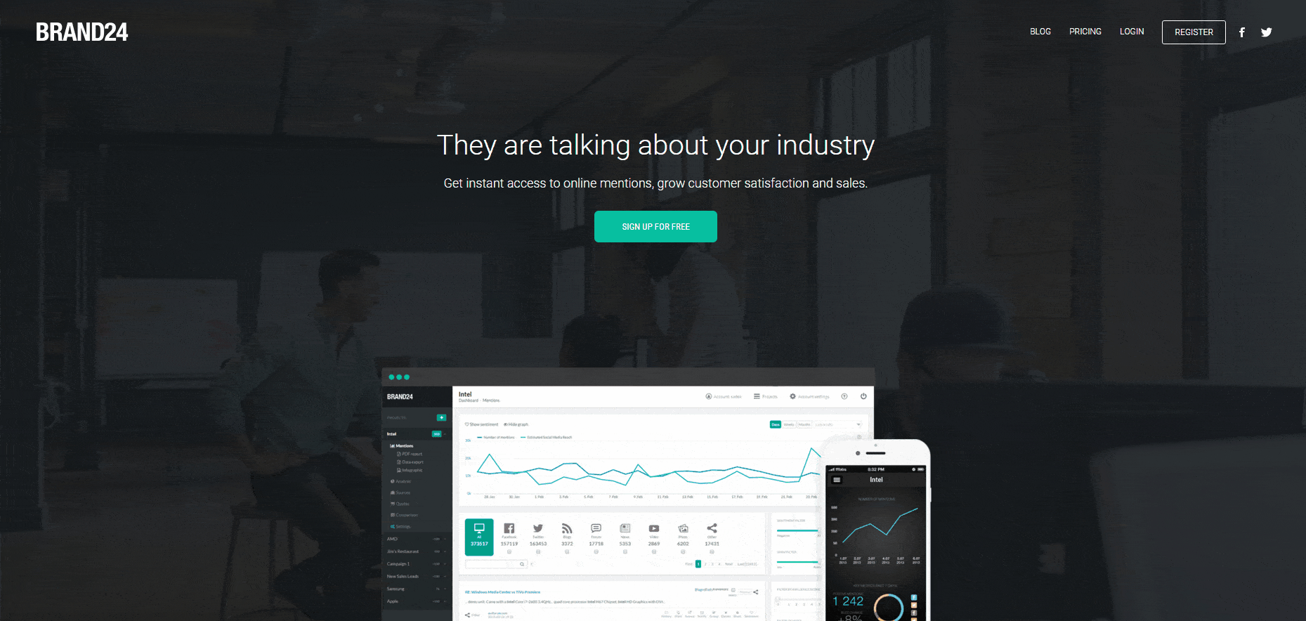 Brand24 Curiosity inciting CTA