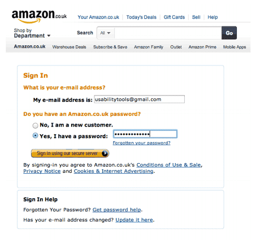 Cookies remind users of their account details