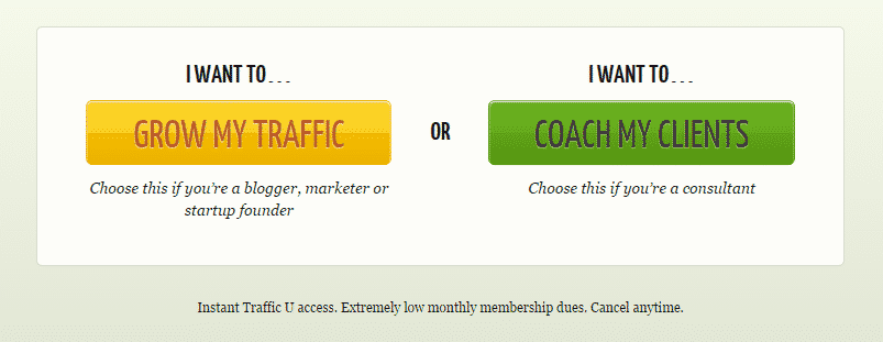 two target group CTA of Neil Patel