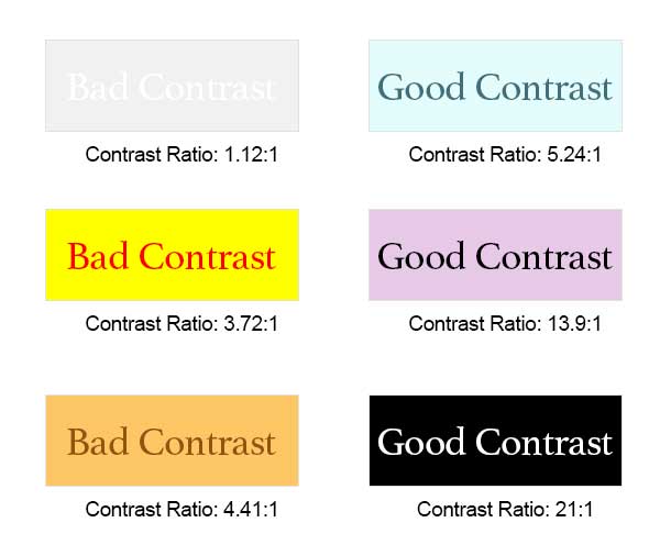 UX accessibility- color contrast