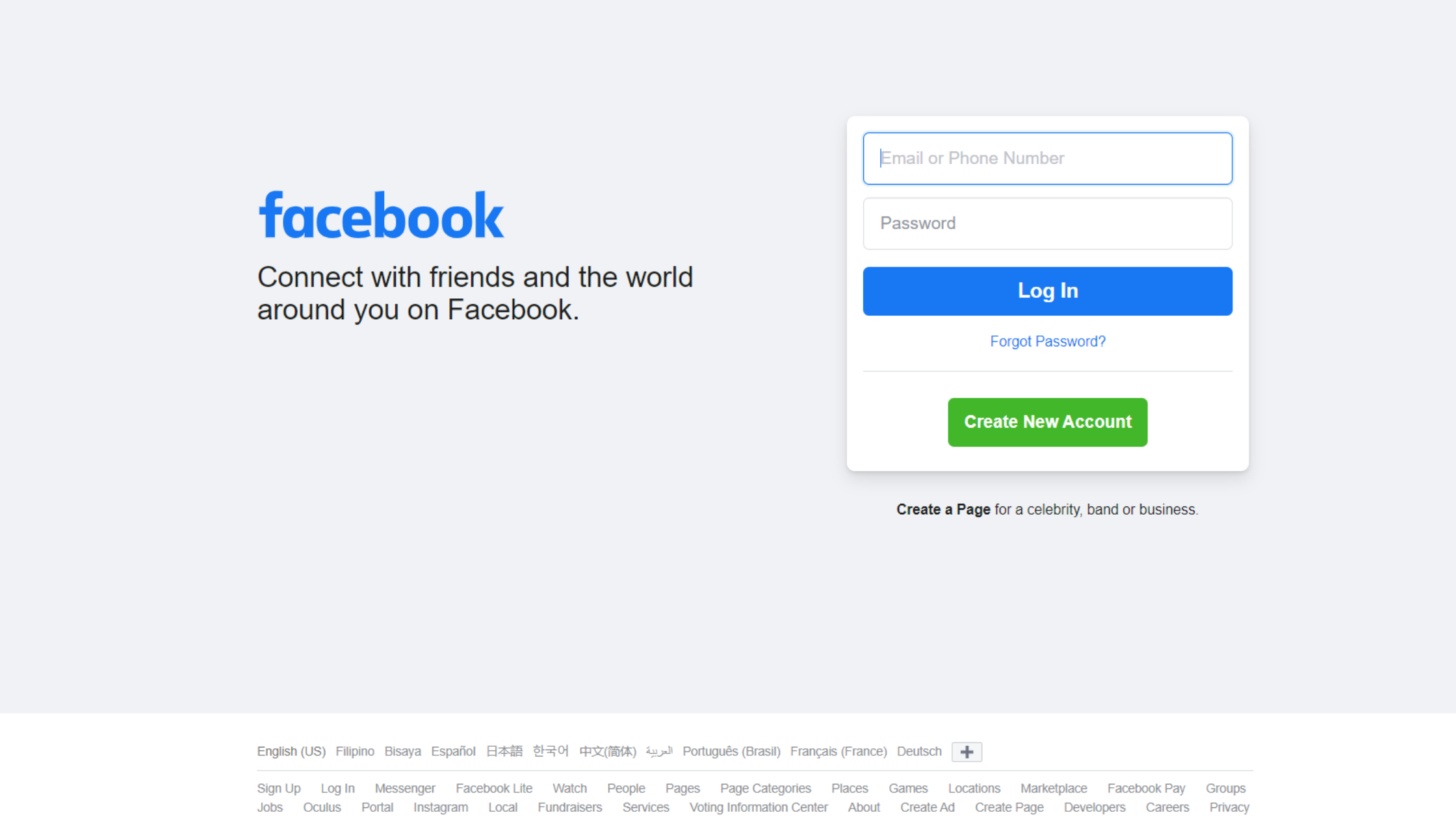 Facebook user onboarding