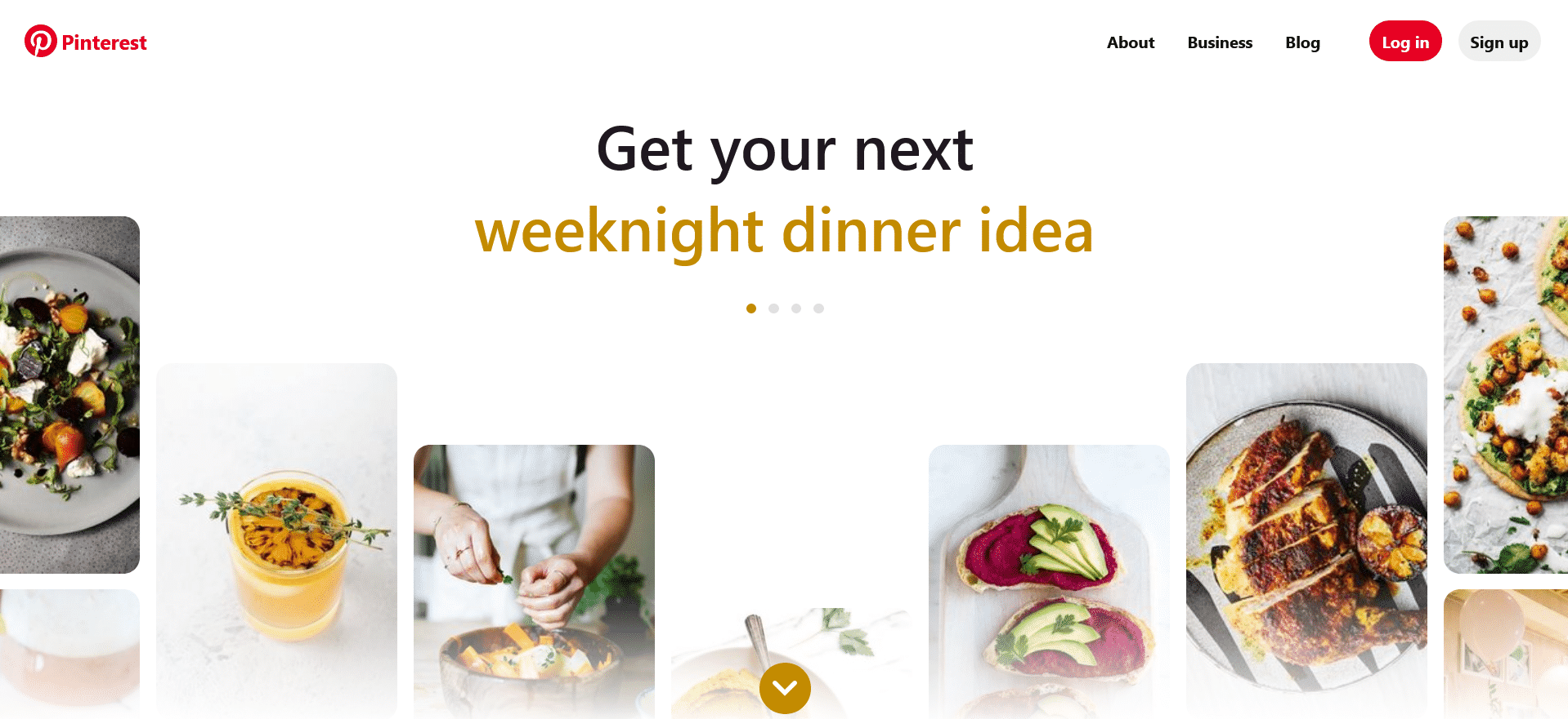Pinterest user onboarding