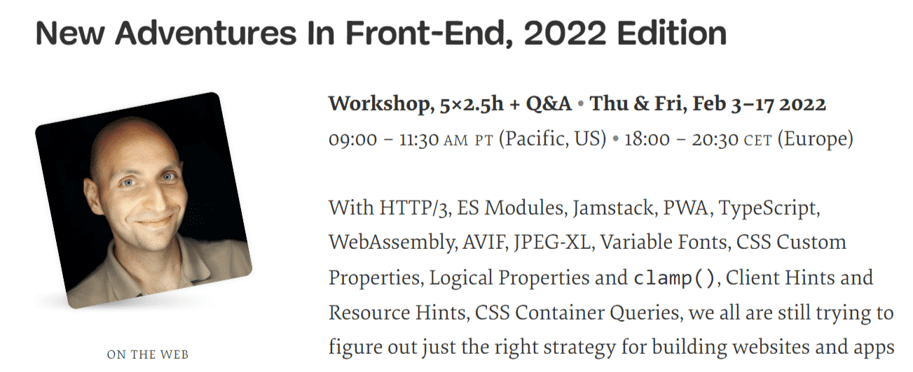 New Adventures In Front-End, 2022 Edition