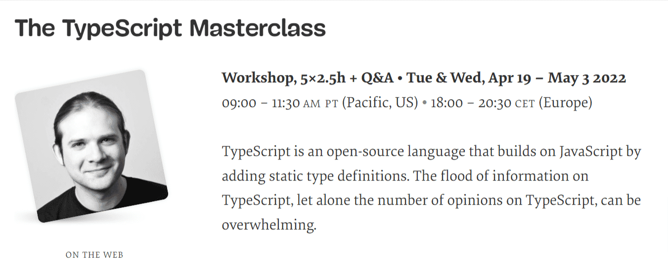 The-TypeScript-Masterclass-Online-Workshops