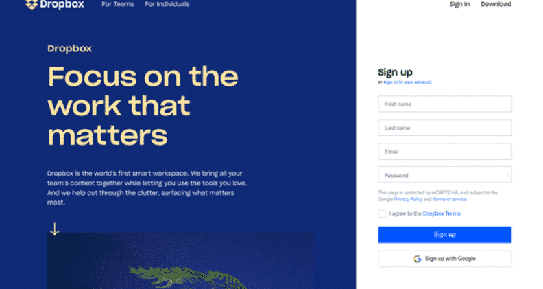 A clear call to action